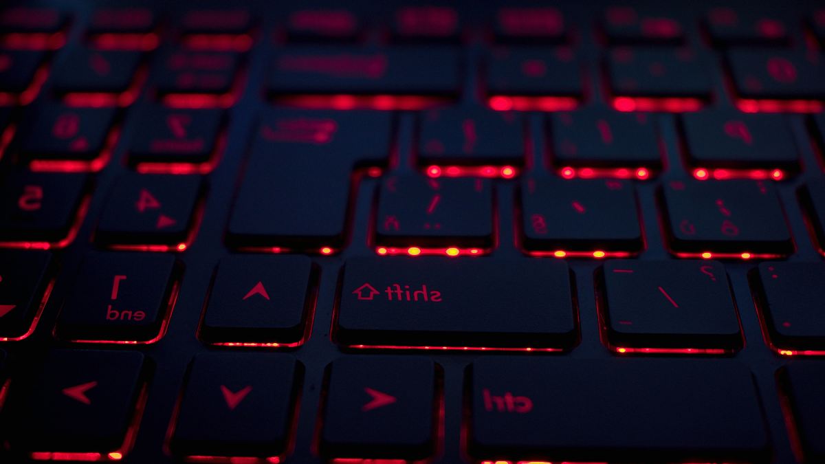 closeup photo of black and red keyboard